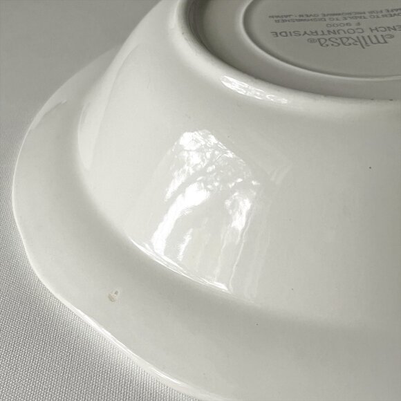 Mikasa French Countryside Vegetable Serving Bowl F9000 White Scallop 9.75" Japan - Picture 6 of 8